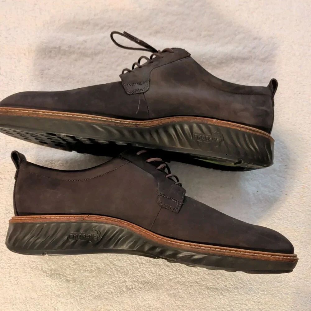 Ecco Mens Shoes ST.1 Suede Hybrid Size 12/12.5 Dark Brown Suede